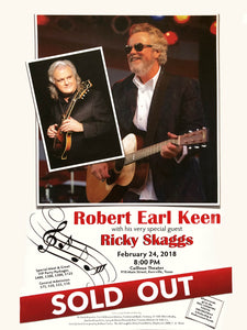 February 24, 2018 Robert Earl Keen & Ricky Skaggs Poster