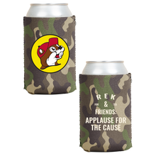 Load image into Gallery viewer, REK and Friends Applause For The Cause Camo Koozie
