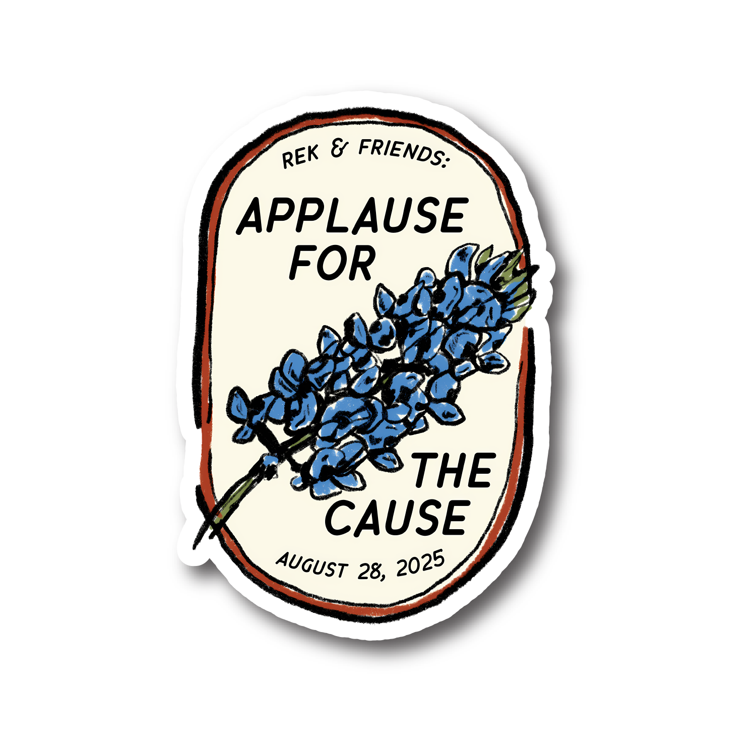 Applause For The Cause Bluebonnet Iron on Patch