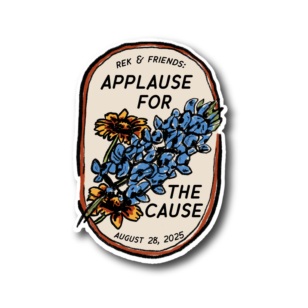 Applause For The Cause Bluebonnet Sticker