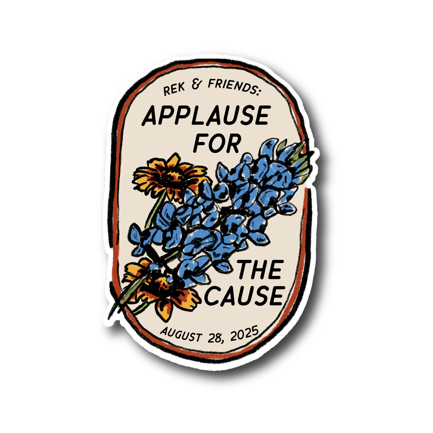 Applause For The Cause Bluebonnet Sticker
