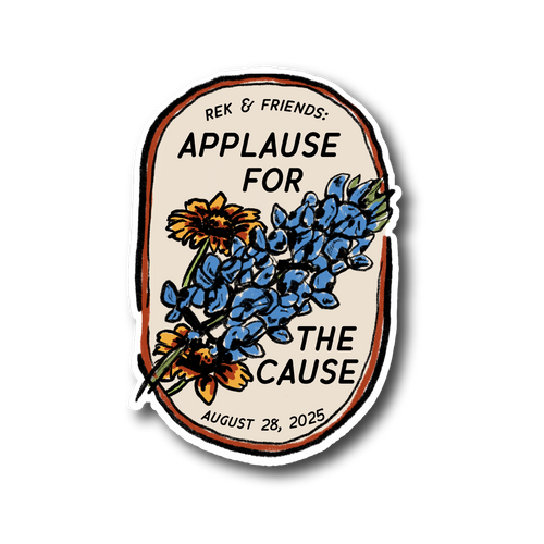 Applause For The Cause Bluebonnet Sticker