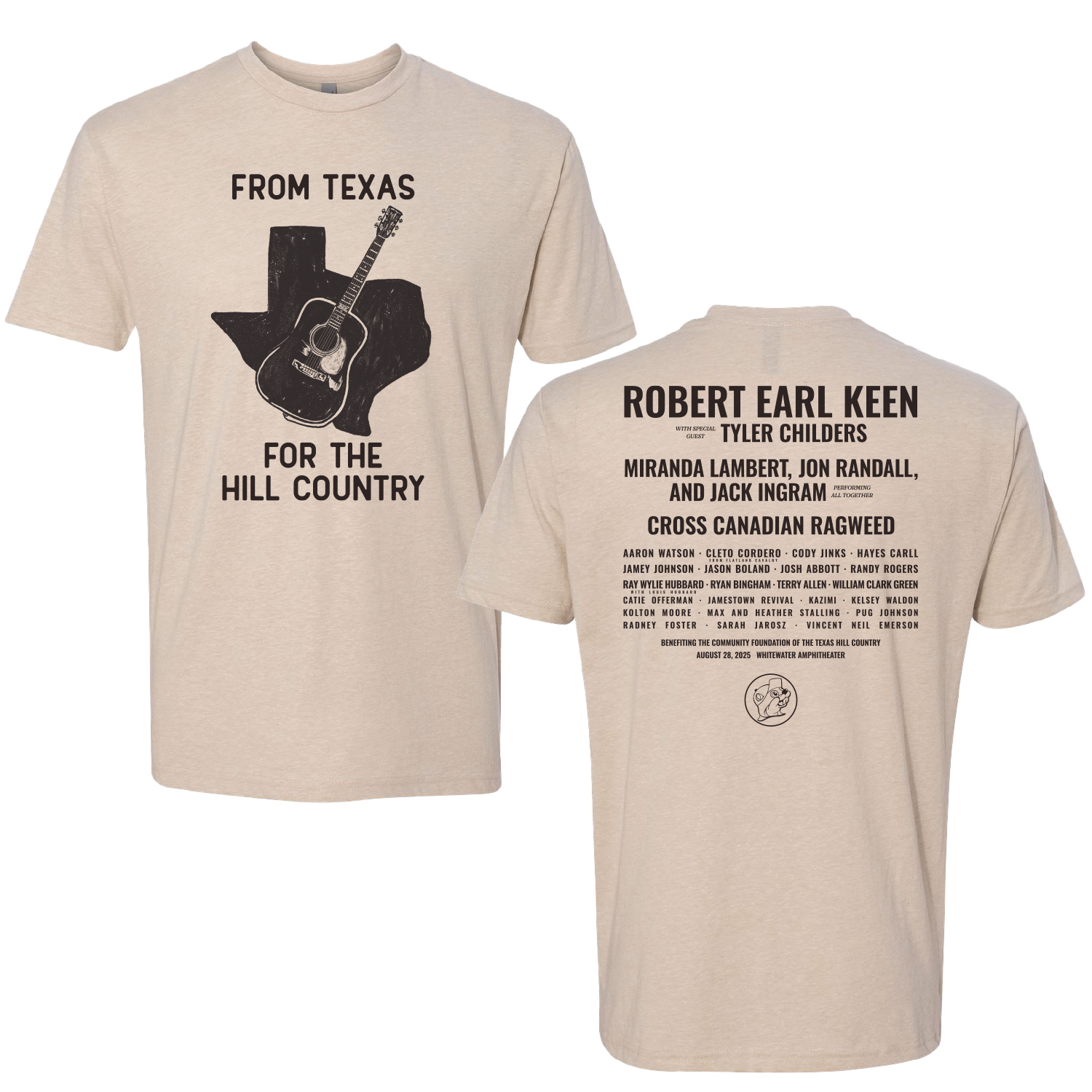 Ecru “From Texas For The Hill Country” Tee