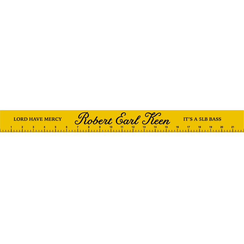 5 LB Bass Ruler Bumper Sticker