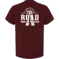 The Road Goes On Forever T-shirt - Maroon