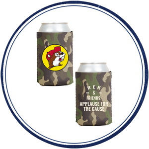 REK and Friends Applause For The Cause Camo Koozie