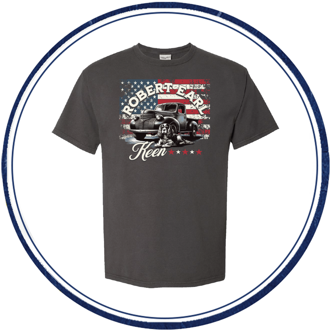 REK Distressed Flag T-shirt