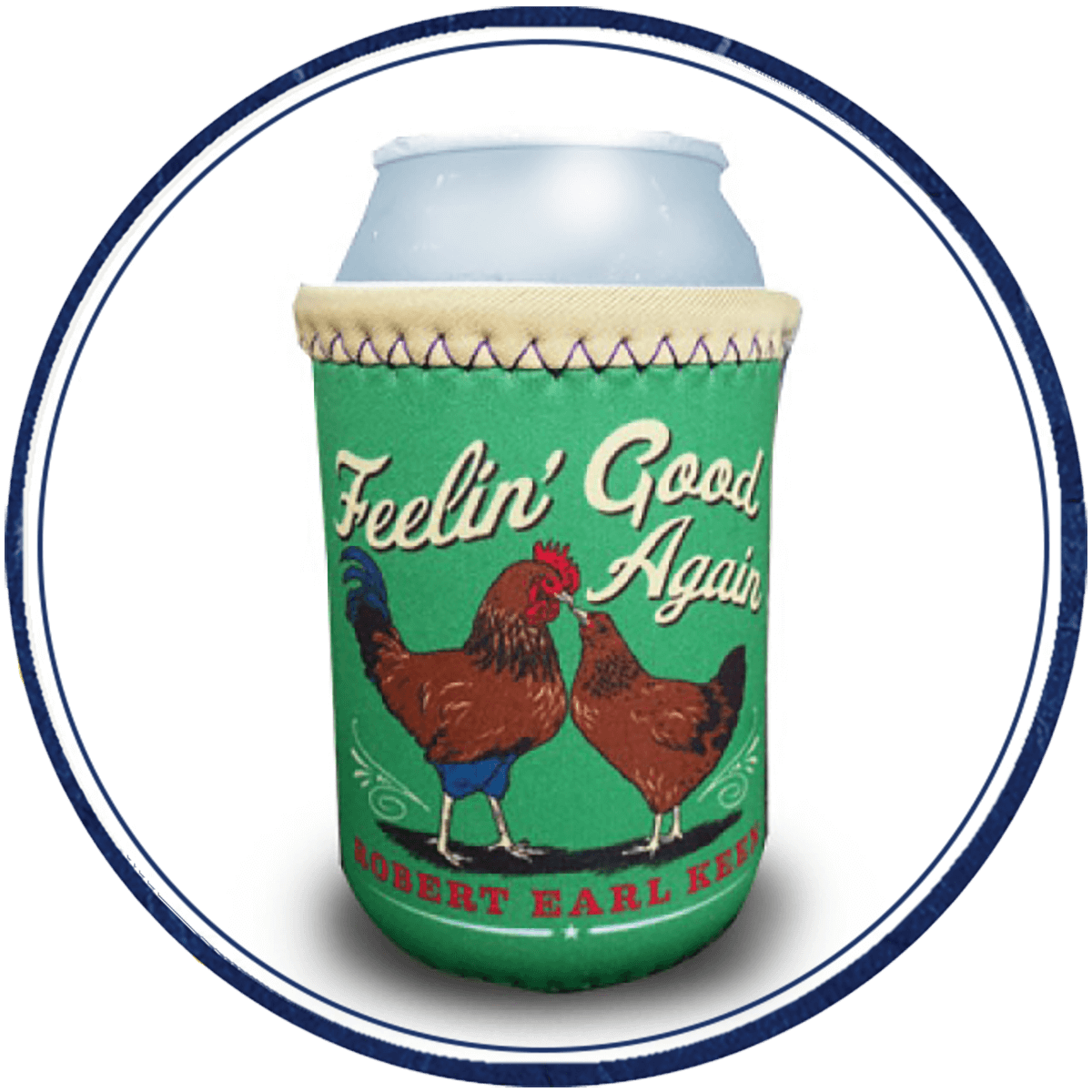 Green & Tan Numo Can Cooler