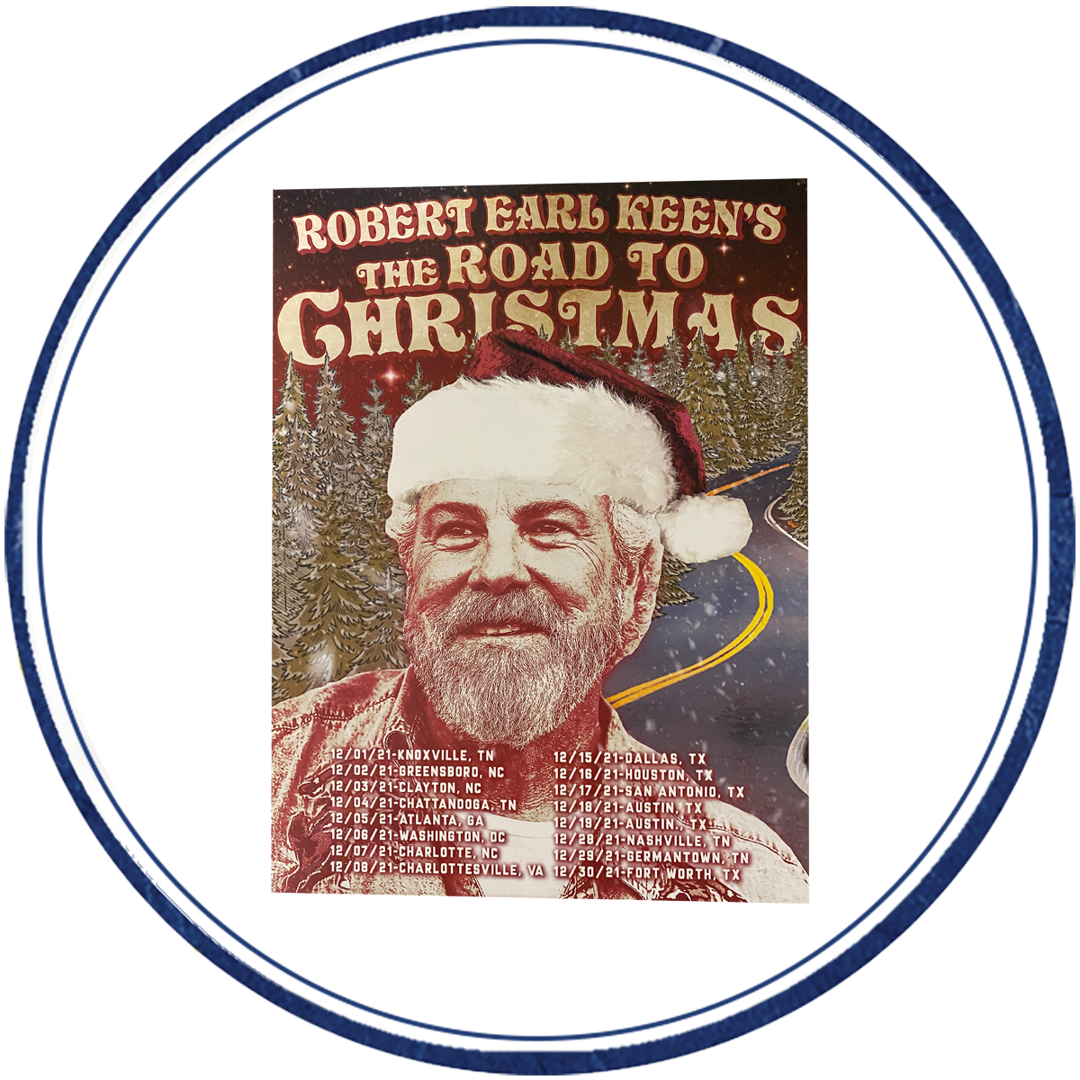 2021 Christmas Tour Concert Poster- "Road to Christmas"