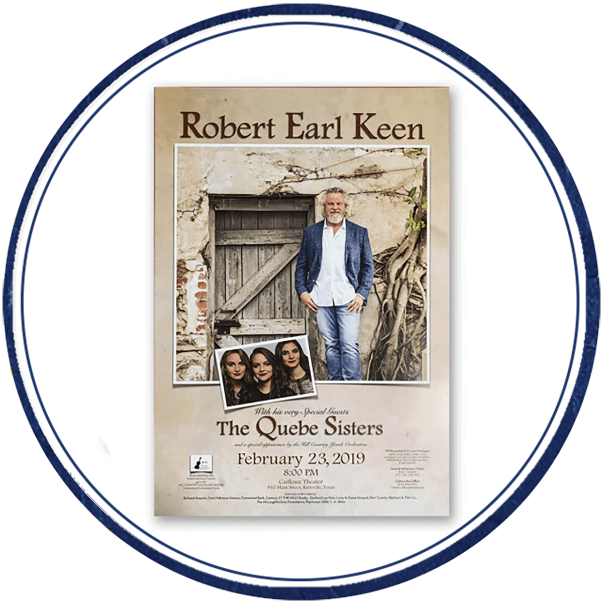 February 23, 2019 Concert Poster - REK & The Quebe Sisters