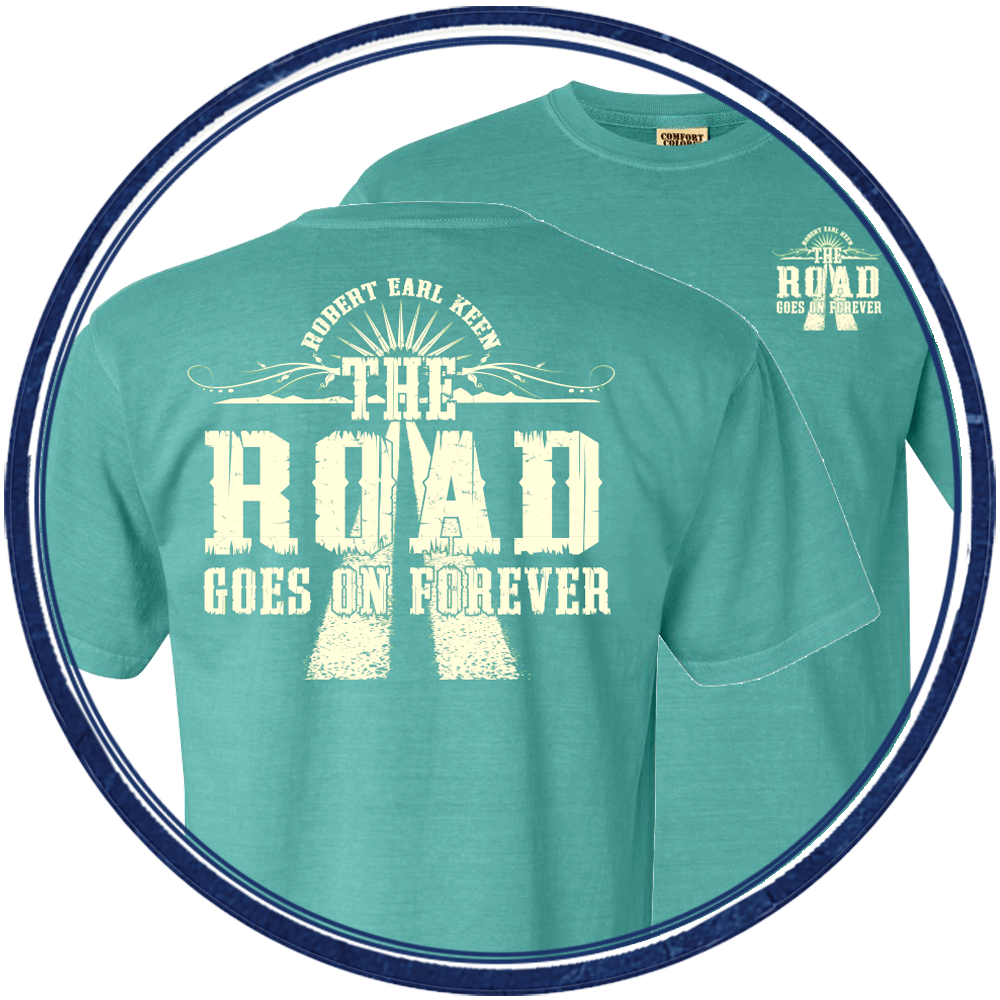The Road Goes on Forever - Seafoam Tee