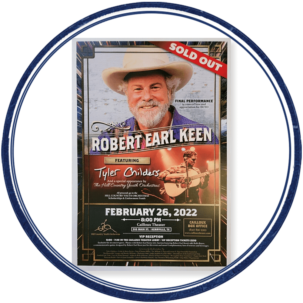 February 26, 2022 Concert Poster- REK, HCYO & Tyler Childers